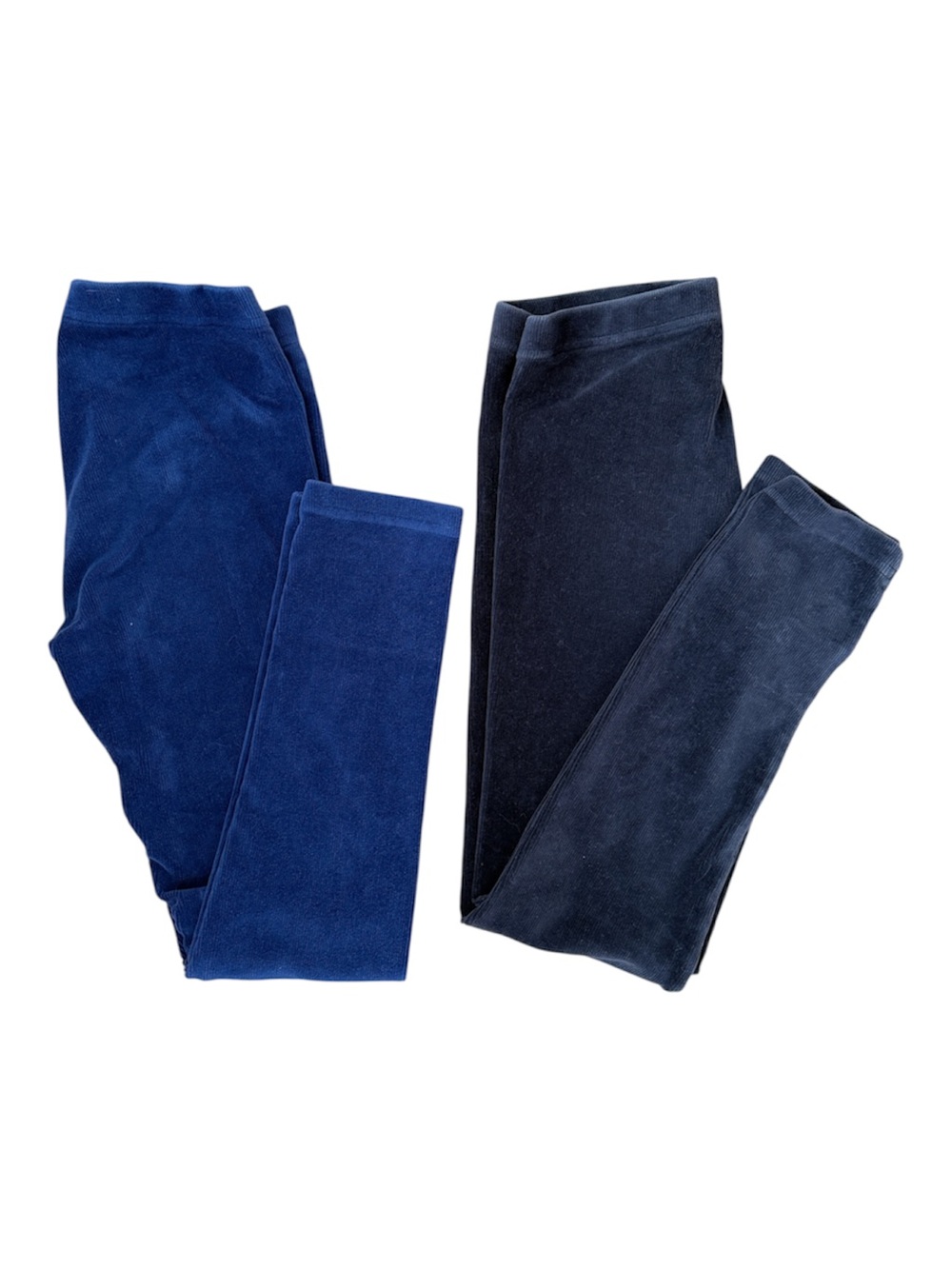 Hanna Andersson Velour Micro-Ribbed Leggings Pack in Black and Dark Navy